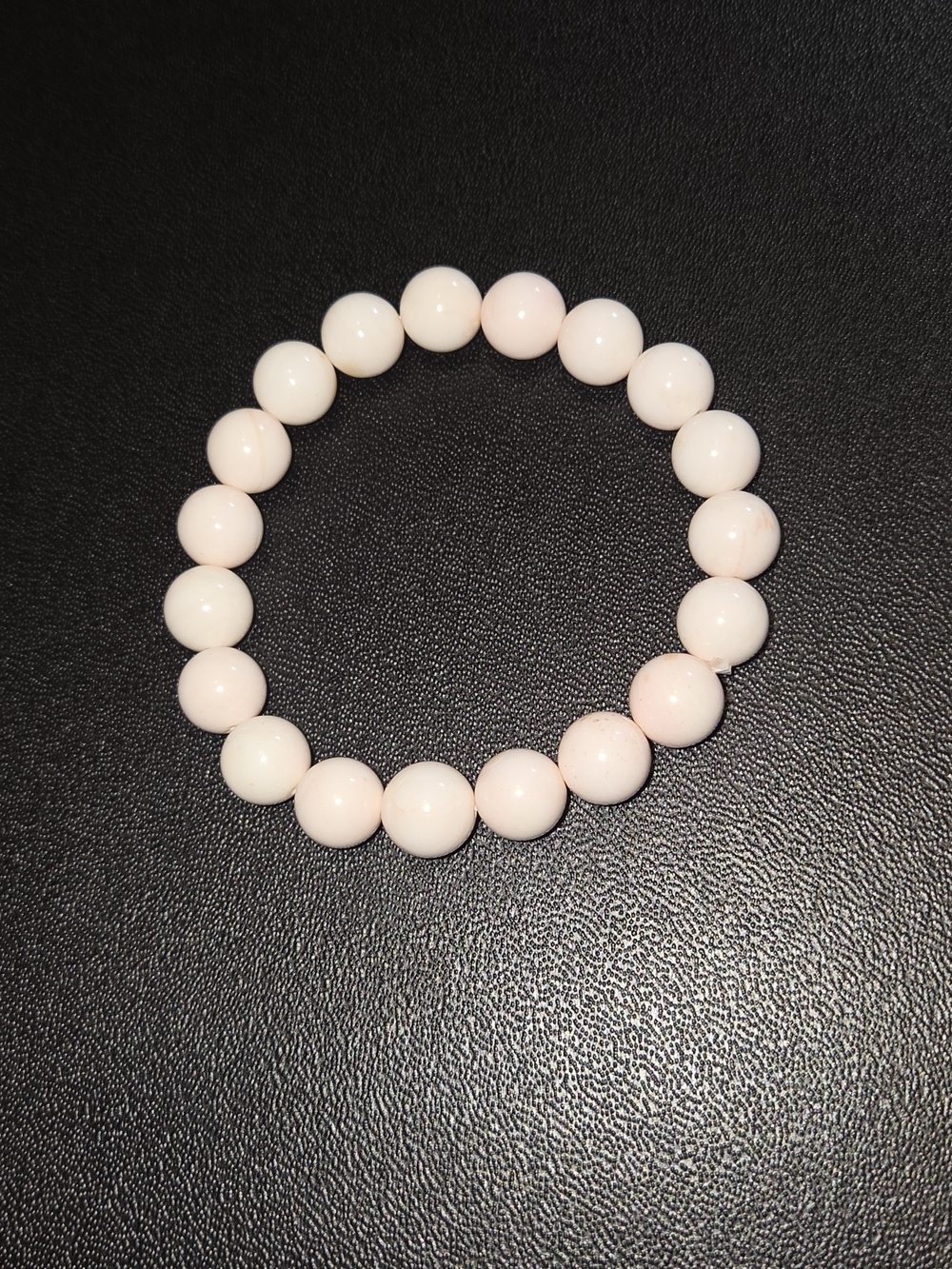 Natural Pink Opal Stretch Beaded Bracelet 10mm Pale Peach Healing Gemstone Brac